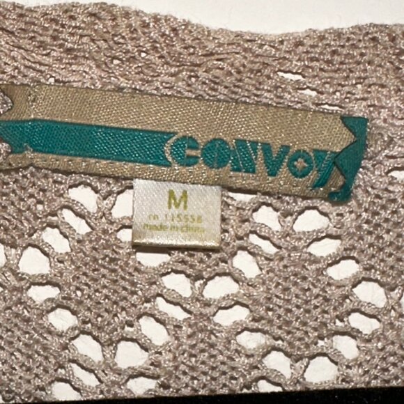 Convoy Women's 90s vintage Crochet Knit top - Picture 4 of 5